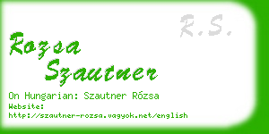 rozsa szautner business card